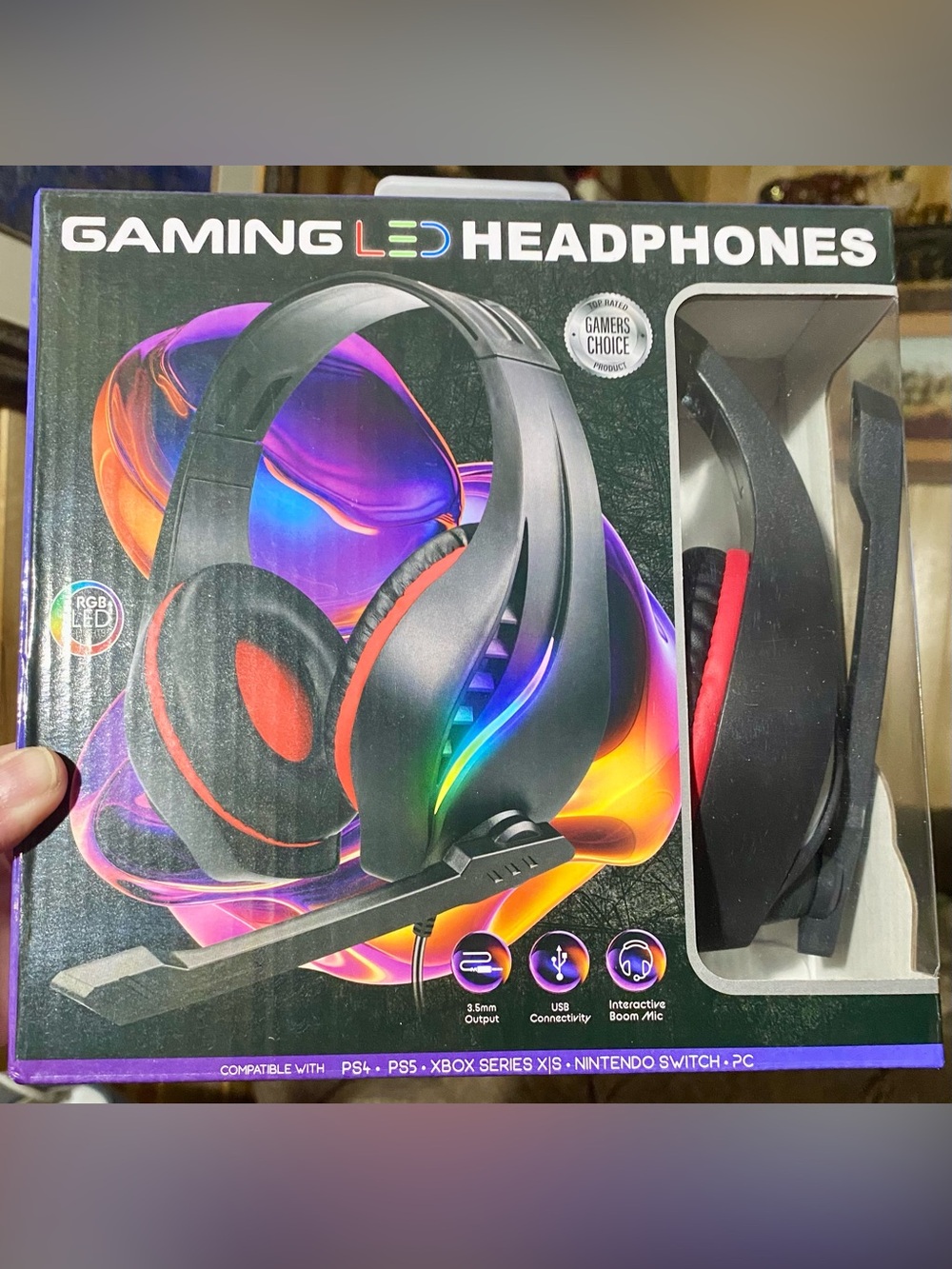 GamePro gaming headphones feature RGB LED lights and interactive boom microphone